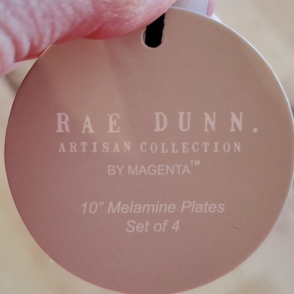 Rae Dunn Melamine Party Plates Set of 4 - Picture 5 of 6
